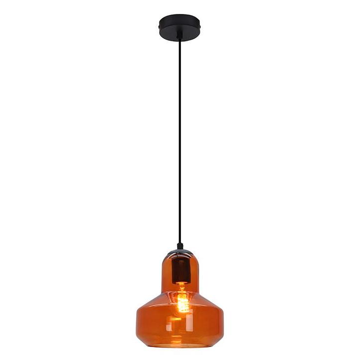 Design hanglamp oranje, Sabina, Huis en Inrichting, Lampen | Hanglampen, Nieuw, Glas, 75 cm of meer, Ophalen of Verzenden