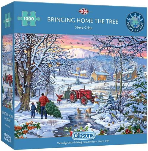 Bringing Home the Tree Puzzel (1000 stukjes) | Gibsons -, Hobby en Vrije tijd, Denksport en Puzzels, Nieuw, Verzenden