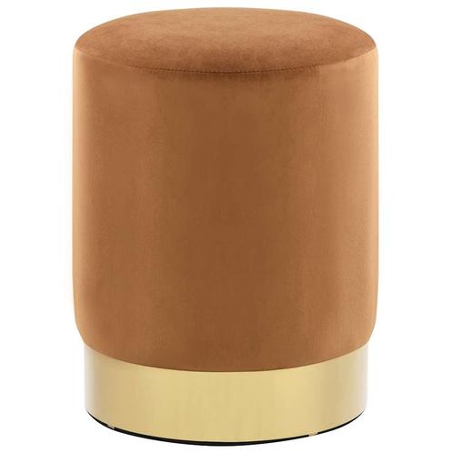 vidaXL Kruk fluweel 28 x 36 cm bruin en goudkleurig, Huis en Inrichting, Stoelen, Bruin, Nieuw, Verzenden