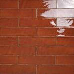 Eq langwerpige witjes 7,5x30 handvorm wandtegel cognac bruin, Doe-het-zelf en Verbouw, Tegels, Nieuw, Ophalen of Verzenden, 10 m² of meer