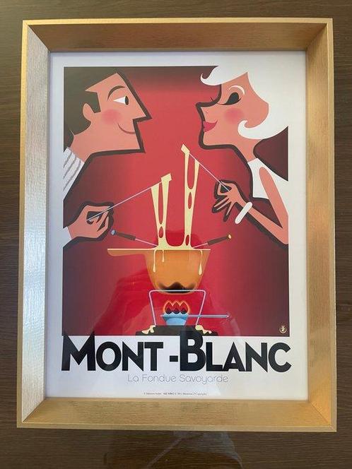 Monsieur Z - Affiche originale MONT-BLANC La fondue, Antiek en Kunst, Kunst | Tekeningen en Foto's