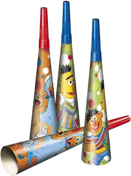 Sesamstraat Feesttoeters 6st, Hobby en Vrije tijd, Feestartikelen, Nieuw, Verzenden