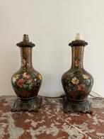 Lamp (2) - Aardewerk, Brons - Set oude lampen