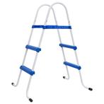 vidaXL Zwembadladder 84 cm blauw en wit, Tuin en Terras, Verzenden, Nieuw