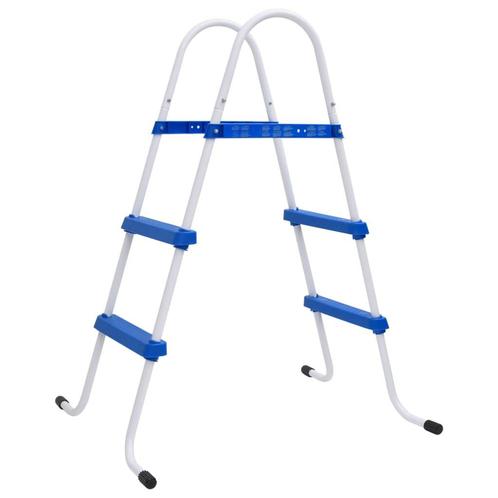 vidaXL Zwembadladder 84 cm blauw en wit, Tuin en Terras, Zwembad-toebehoren, Nieuw, Verzenden