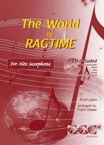 3862132099904 THE WORLD OF RAGTIME voor altsaxofoon. Met ..., Boeken, Studieboeken en Cursussen, Nieuw, Frank Glaser, Verzenden