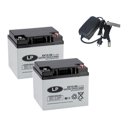Landport (LP) 2x EV12-50 accus 12 volt 50 ah + IMPULS II, Auto-onderdelen, Accu's en Toebehoren, Nieuw, Ophalen of Verzenden