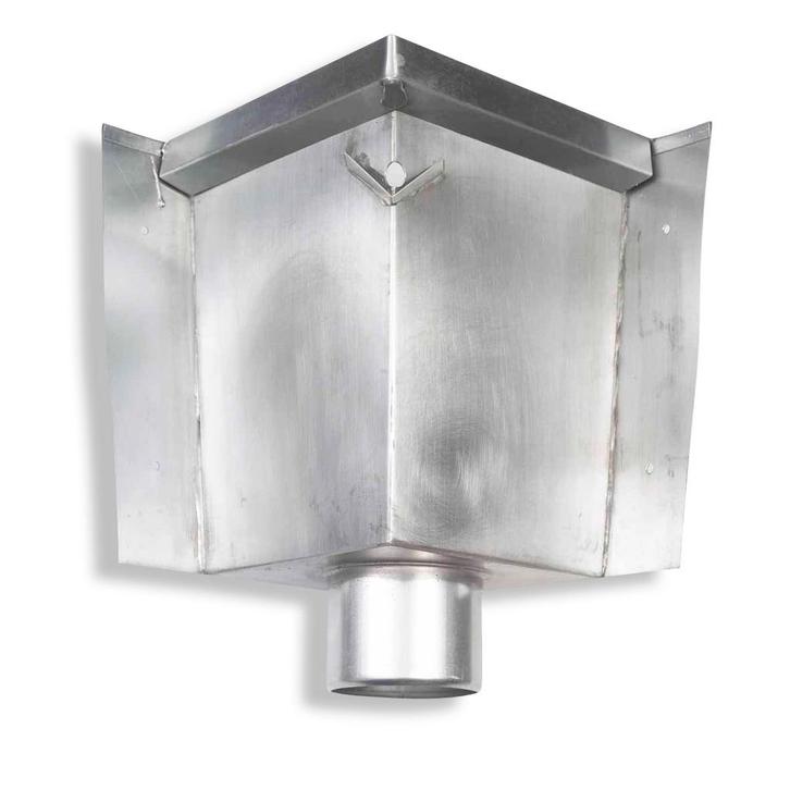 RHEINZINK Vergaarbak vierkant walsblank 80mm hoekmodel, Doe-het-zelf en Verbouw, Overige Doe-het-zelf en Verbouw, Ophalen of Verzenden