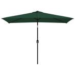 Rect. Parasol 200x300cm Groen | Gebruikt | OP = OP, Kantelbaar, Nieuw, Stokparasol, 2 tot 3 meter