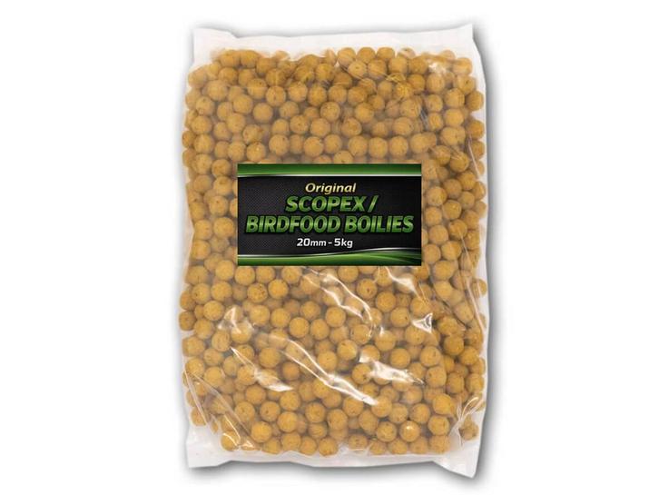 Scopex / Birdfood Boilies 20mm - 5kg - XL Baits - Karper XL, Watersport en Boten, Hengelsport | Karpervissen, Overige typen, Nieuw
