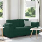 vidaXL Loveseat Sofa Donkergroen 180x77x82 cm Fluweel, Verzenden, Nieuw, Stof