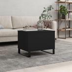 vidaXL Salontafel 60x44,5x45 cm bewerkt hout zwart, Huis en Inrichting, Minder dan 50 cm, 50 tot 100 cm, Verzenden, Nieuw