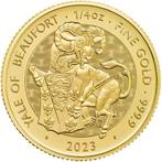 Gouden Tudor Beast Yale of Beaufort 1/4 oz 2023, Verzenden, Losse munt, Goud