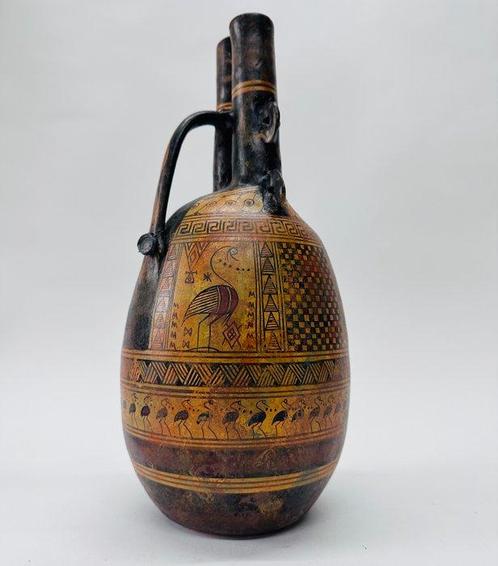 Vaas - replica of an ancient Greek double-necked amphora, Antiek en Kunst, Antiek | Glas en Kristal