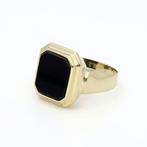 Ring - 8 karaat Geel goud Onyx, Sieraden, Tassen en Uiterlijk, Ringen, Nieuw