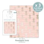 Decoupage papier Pineapple Gold Metallic - Craft Consortium