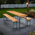 Biertafelset Sissi, 3-delig, inklapbaar - bruin, Huis en Inrichting, Stoelen, Verzenden, Nieuw