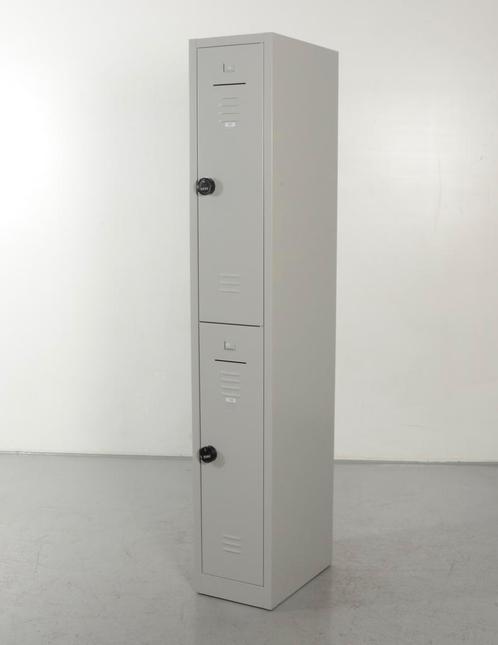 Officenow lockerkast, lichtgrijs, 194 x 34 cm, 2 deuren, Zakelijke goederen, Kantoor en Winkelinrichting | Kantoormeubilair en Inrichting