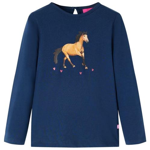 vidaXL Kindershirt met lange mouwen 116 marineblauw, Kinderen en Baby's, Kinderkleding | Overige, Nieuw, Verzenden