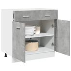 vidaXL Onderkast met lade Lyon 80x46x81,5 cm bewerkt hout, Huis en Inrichting, Keuken | Keukenelementen, Verzenden, Nieuw, Grijs
