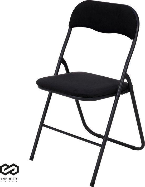 2dekans | Infinity Goods Klapstoel - Vouwstoel - Fluweel -, Huis en Inrichting, Tafels | Eettafels, Zo goed als nieuw, Ophalen of Verzenden