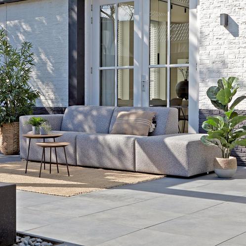 *WOONWINKEL* Rechte Buitenbank Met Hocker Rechts All-weather, Tuin en Terras, Tuinsets en Loungesets, Nieuw, Verzenden