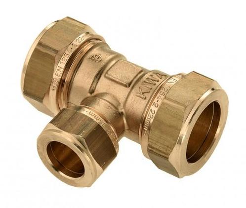 BONFIX Knel messing T-stuk 18 x 15 x 18 mm, Doe-het-zelf en Verbouw, Buizen en Afvoer, Ophalen of Verzenden