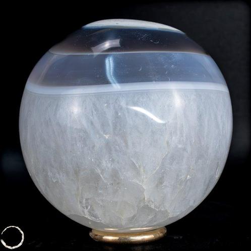 Zeldzame natuurlijke agaat Orca Bol- 584.84 g, Verzamelen, Mineralen en Fossielen