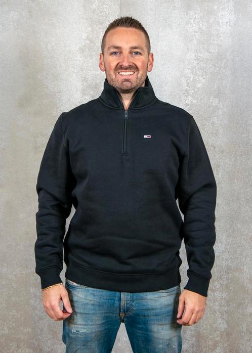 -30% Tommy Hilfiger  Tommy Hilfiger Reg fleece 1/4zip mock n, Kleding | Heren, Truien en Vesten, Zwart, Nieuw, Verzenden