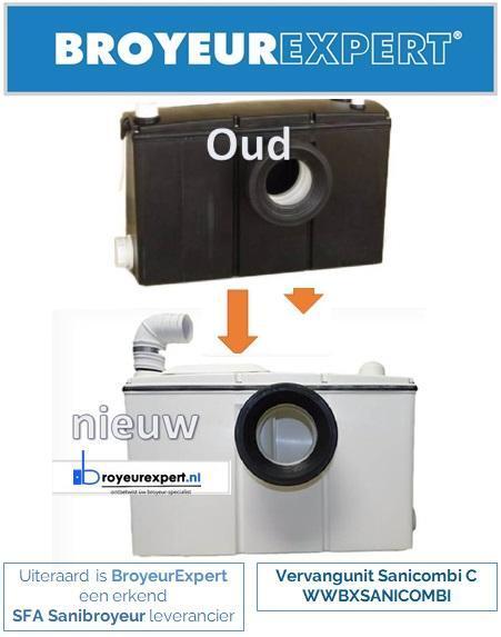 Sanibroyeur Sanicombi unit 012002 vervangunit. Sanibroyeur C, Doe-het-zelf en Verbouw, Sanitair, Toilet, Nieuw, Ophalen of Verzenden