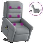 vidaXL Sta-op-massagestoel elektrisch verstelbaar stof, Huis en Inrichting, Fauteuils, Verzenden, Nieuw