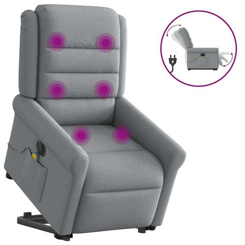 vidaXL Sta-op-massagestoel elektrisch verstelbaar stof, Huis en Inrichting, Fauteuils, Nieuw, Verzenden