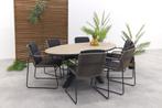Taste Parma antraciet/GI Edison 220 x 115 cm. tafel - ovale, Verzenden, Nieuw, Rvs, Tuinset
