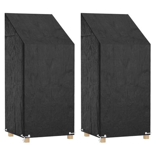 vidaXL Tuinstoelhoezen 2 st met 8 oogjes 65x65x110/150 cm, Tuin en Terras, Tuinmeubel-accessoires, Nieuw, Verzenden