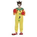 Horror Clown Halloween Kostuum Kind Geel, Verzenden, Nieuw