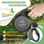Lovpet® Hondenriem - Rollijn - 3 meter - Antislip - Grijs, Dieren en Toebehoren, Verzenden, Nieuw