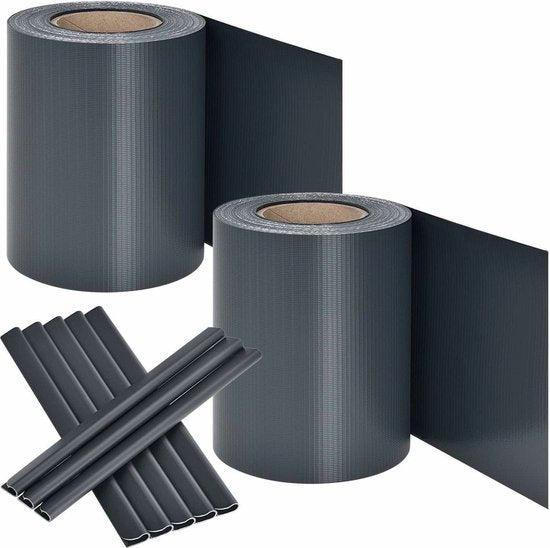 2dekans | PVC Privacystrips - 2 stuks - 35 meter - Antraciet, Tuin en Terras, Zonneschermen, Zo goed als nieuw, Ophalen of Verzenden