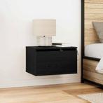 vidaXL Wandkastje met lade Zwart Eiken 50 x 36 x 30 cm, Minder dan 45 cm, Verzenden, Nieuw, Minder dan 55 cm