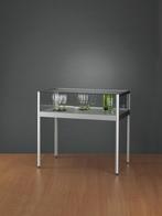 Luxe vitrinekast laag aluminium 100 cm, Nieuw in verpakking