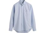 Gant Casual hemd lange mouw Blauw Regular Fit Oxford, Verzenden, Zo goed als nieuw