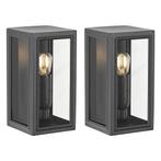 2x Spark Mini  Muurlamp Zwart met LED Buitenverlichting, Verzenden, Nieuw