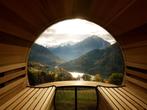 Barrel sauna met panoramic view | Red Cedar hout, Ophalen of Verzenden, Nieuw, Fins of Traditioneel, Complete sauna