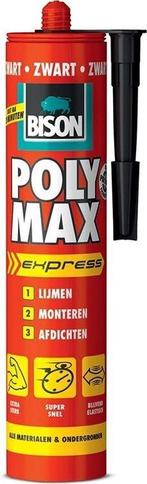 Bison Polymax Express Kit 425g Zwart, Doe-het-zelf en Verbouw, Nieuw, Verzenden