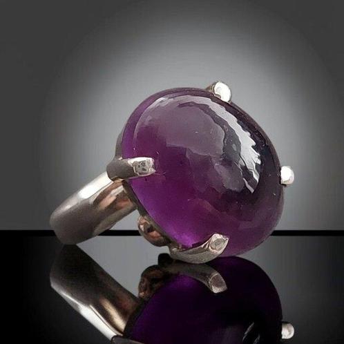 Amethist van goede kwaliteit. Onbehandelde natuursteen. Ring, Verzamelen, Mineralen en Fossielen