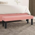 vidaXL Bankje 100x30x30 cm fluweel roze, Huis en Inrichting, Verzenden, Nieuw, Stof, Minder dan 150 cm