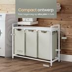 2dekans | ODADDY® Wasmand 3 Vakken - Uitschuifbare, Huis en Inrichting, Ophalen of Verzenden, Zo goed als nieuw, Wit