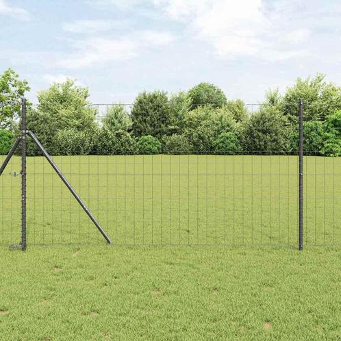 vidaXL Euro Omheining met 13 palen 1,2 x 25 m van, Tuin en Terras, Schuttingen, Nieuw, IJzer, Verzenden