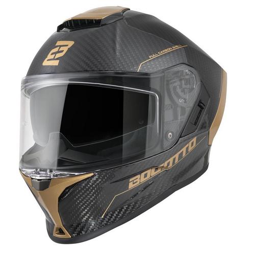 Bogotto Phantom Carbon Zwart Goud Integraalhelm, Motoren, Kleding | Motorhelmen, Integraalhelm, Heren, XXL, Nieuw met kaartje