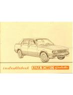 1982 ALFA ROMEO GIULIETTA INSTRUCTIEBOEKJE NEDERLANDS, Auto diversen, Handleidingen en Instructieboekjes
