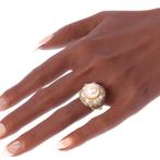 Ring - 18 karaat Geel goud Diamant (Natuurlijk) - Parel -, Nieuw